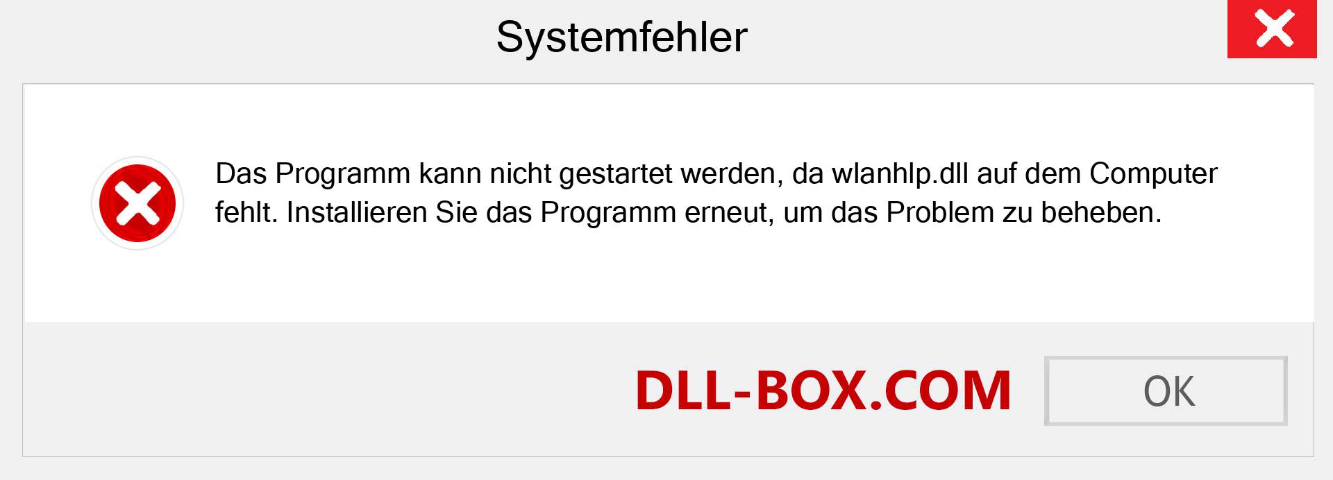 wlanhlp.dll-Datei fehlt?. Download für Windows 7, 8, 10 - Fix wlanhlp dll Missing Error unter Windows, Fotos, Bildern